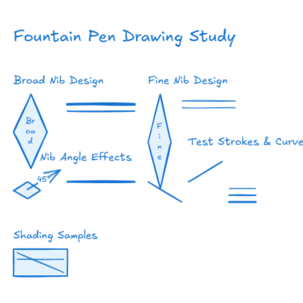 Fountain Pen Drawing Study