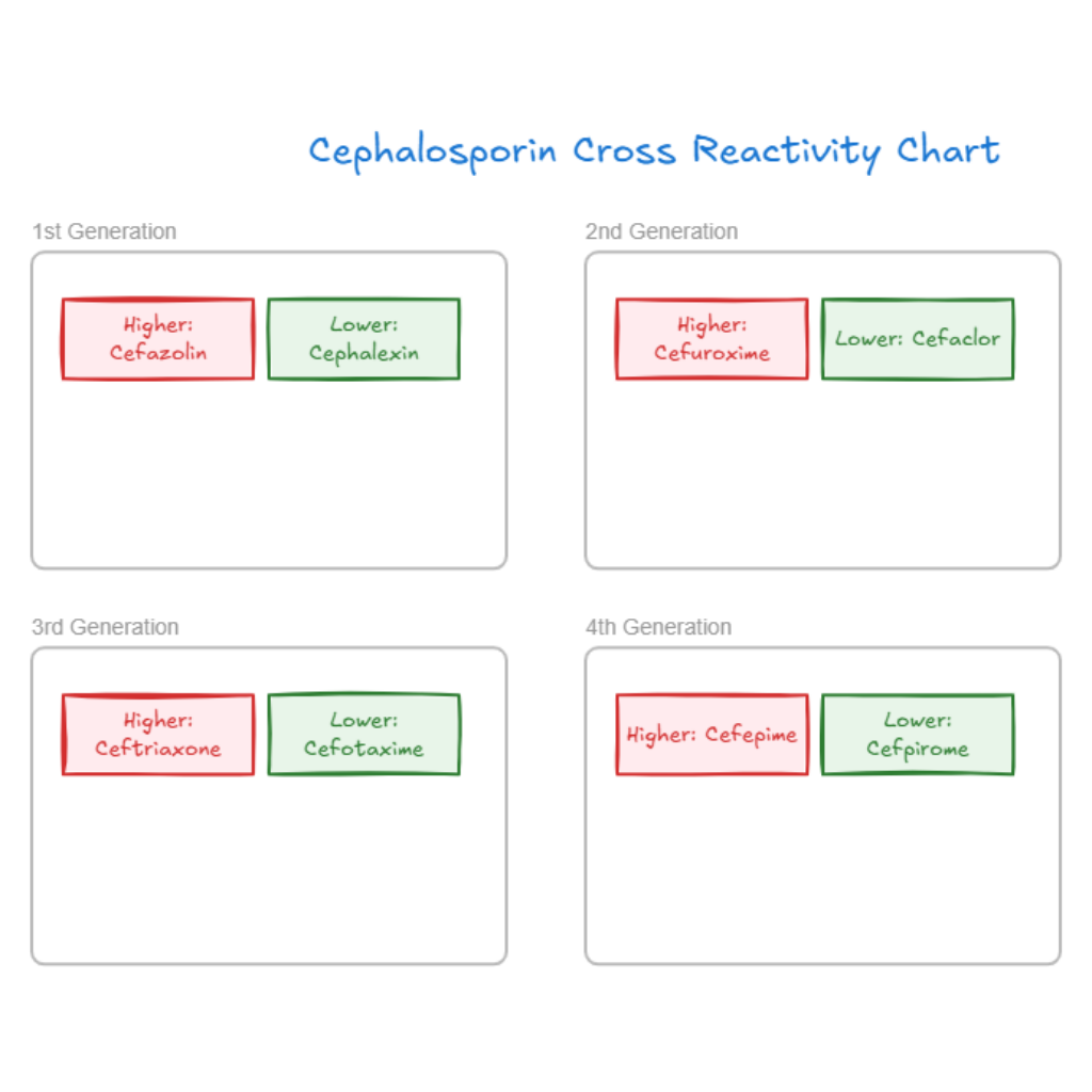 Cephalosporin Cross Reactivity Chart